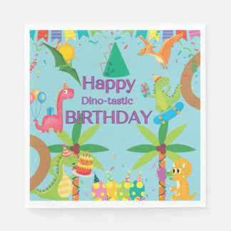 Dinosaur Birthday Party Paper Napkin Serviette