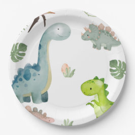 Dinosaur Birthday Party Paper Pappteller