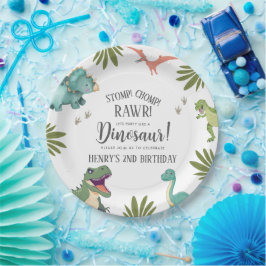 Dinosaur Birthday Party Pappteller