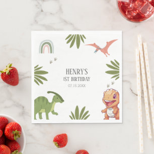 Dinosaur Birthday Party Serviette