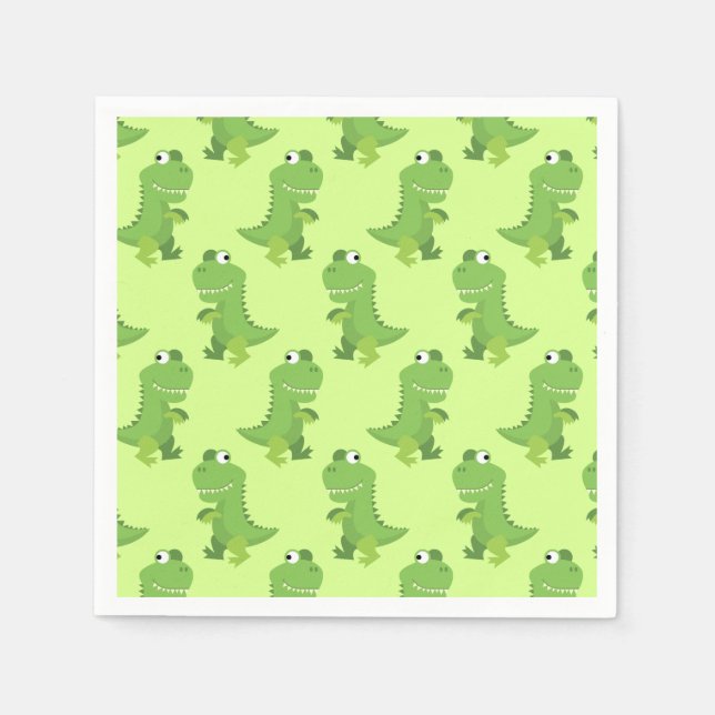 Dinosaur Birthday Party Serviette (Vorderseite)