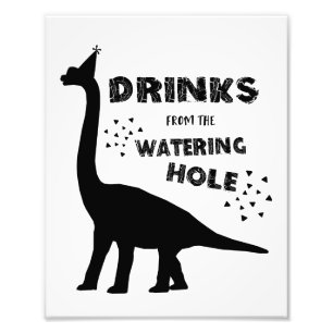 Dinosaur Birthday Party Sign Fotodruck