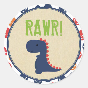 Dinosaur Birthday Stickers