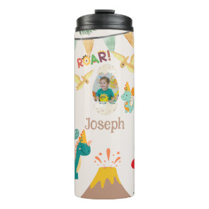 Dinosaur Birthday Travel Mug - Benutzerdefiniertes Thermosbecher