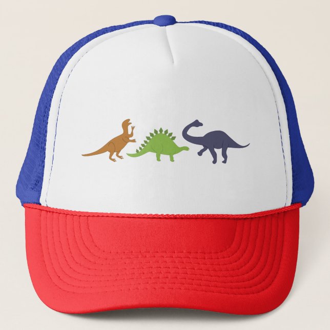 Dinosaur Border Truckerkappe (Vorderseite)