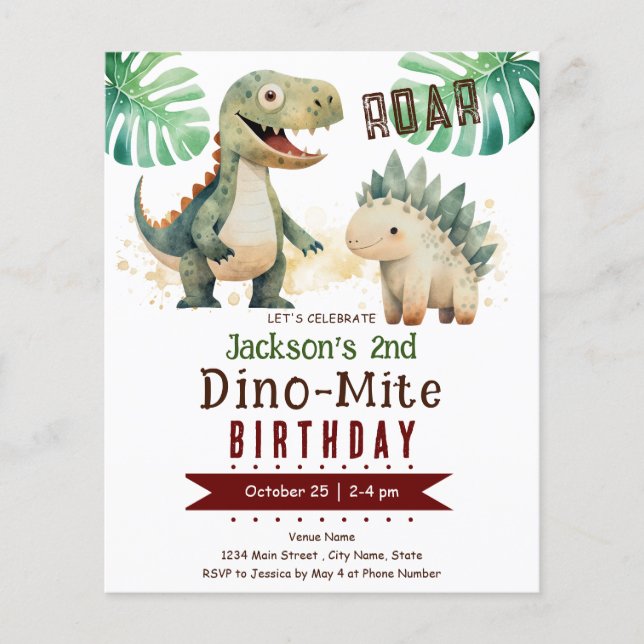 Dinosaur Boy 2. Geburtstag (Vorderseite)
