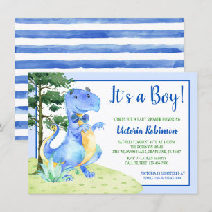 Dinosaur Boy Baby Shower Einladung
