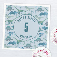 Dinosaur Boy Kindergeburtstag Party Blue