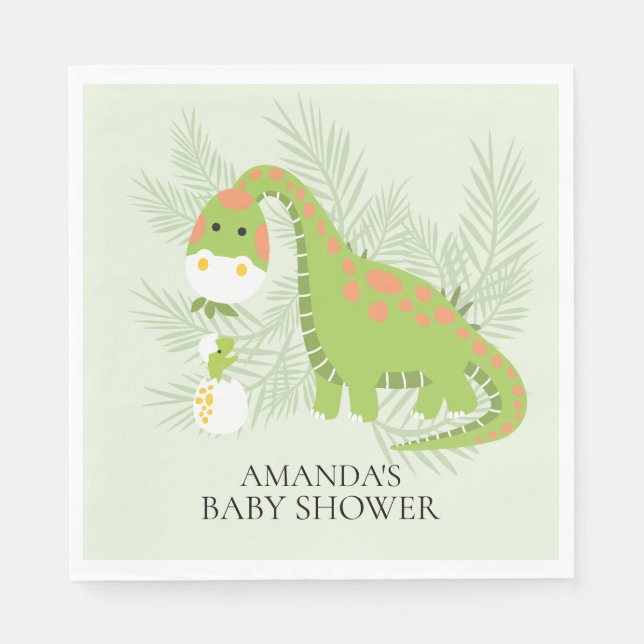 Dinosaur Boys Baby Duschpapier Napkins Serviette (Vorderseite)