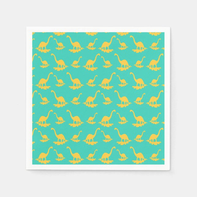 Dinosaur Boys Geburtstagsparty Napkins Serviette (Vorderseite)