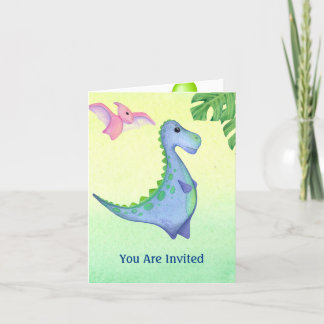 Dinosaur Boys Name & Age Niedliche Geburtstag Einl Karte