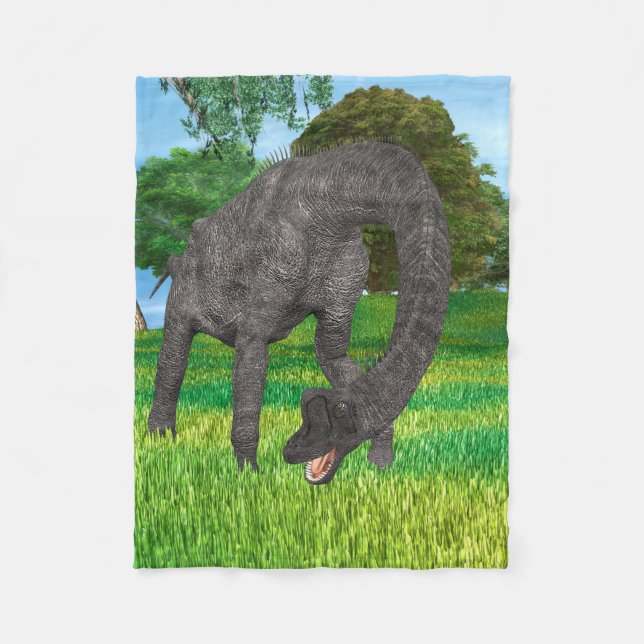 Dinosaur Brachiosaurus Fleecedecke (Vorderseite)