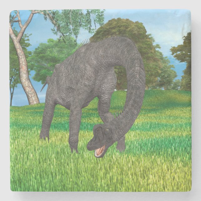 Dinosaur Brachiosaurus Steinuntersetzer (Vorderseite)