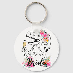 Dinosaur Bride Bridesmaid Floral Bachelorette Teil Schlüsselanhänger