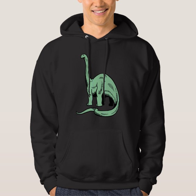 Dinosaur Brontosaurus Cute Prehistoric Foot Dino f Hoodie (Vorderseite)
