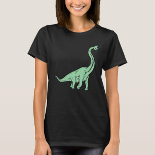 Dinosaur Brontosaurus süß prähistorischer Fuß Dino T-Shirt
