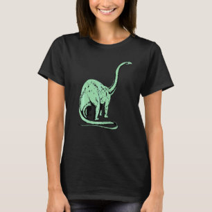 Dinosaur Brontosaurus Süß Prähistorischer Fuß Dino T-Shirt