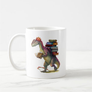 Dinosaur Bücherwurm - Süße Fantasy-Leseliebhaber Kaffeetasse