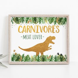 Dinosaur Carnivores Geburtstagszeichen Poster