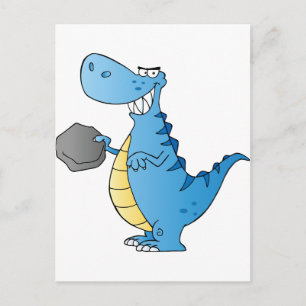 Dinosaur Cartoon Character Postkarte