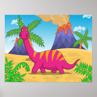 Dinosaur-Cartoon Poster