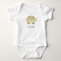 Dinosaur Cartoon Stil personalisierter Baby-Body