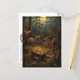 Dinosaur Celebration Postcard Postkarte