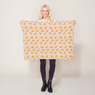 Dinosaur-Chicken-Nugget-Soft-Dusty-Blush-Kinder Fleecedecke