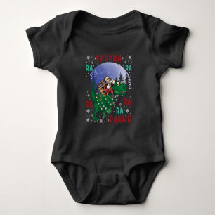 Dinosaur Christmas Baby Strampler