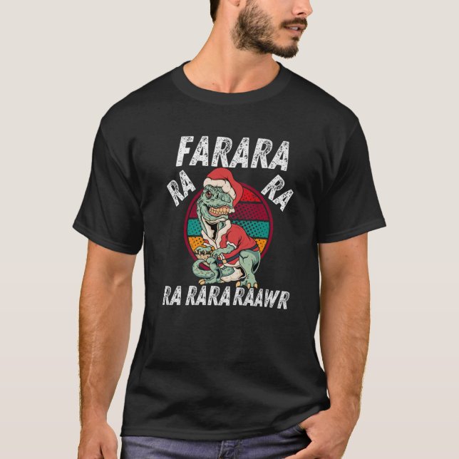 Dinosaur Christmas Fa Ra Rawr Tree Rex Boys Xmas F T-Shirt (Vorderseite)