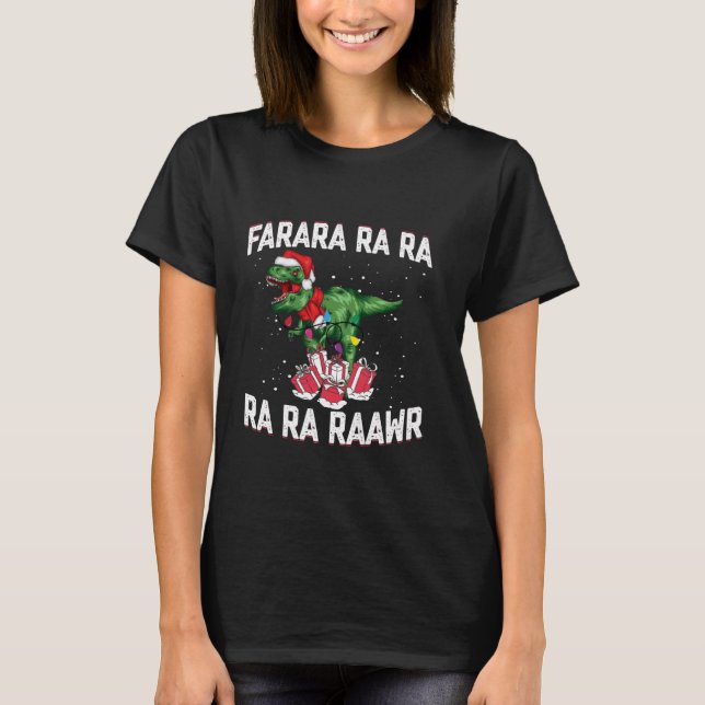 Dinosaur Christmas Shirt Fa Ra Rawr Tree Rex Boys (Vorderseite)