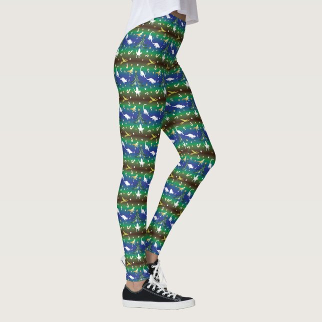 Dinosaur Christmas Tree Leggings (Rechts)
