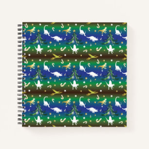 Dinosaur Christmas Tree Notizbuch