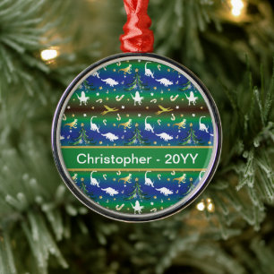 Dinosaur Christmas Tree Ornament Aus Metall