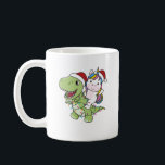 Dinosaur Christmas Unicorn Winter T-Rex Dino Kaffeetasse<br><div class="desc">Die T-Rex mit einsamen Weihnachten mit Feenlicht. Die sonnigen Einhornfahrten mit Dinosauriern für die Ferien. Auch lustig für Weihnachten im Juli. Dinos sind niedliche Tiere und perfekt zu Weihnachten.</div>
