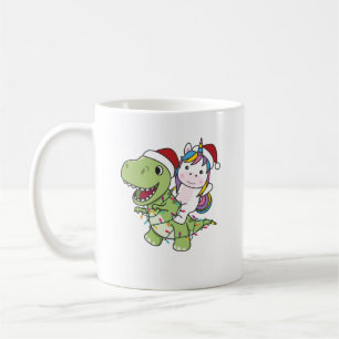 Dinosaur Christmas Unicorn Winter T-Rex Dino Kaffeetasse