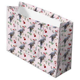 Dinosaur Christmas Wrapping Paper Roll Große Geschenktüte