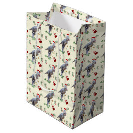 Dinosaur Christmas Wrapping Paper Roll Mittlere Geschenktüte