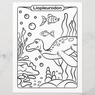 Dinosaur Coloring Page - Liopleurodon