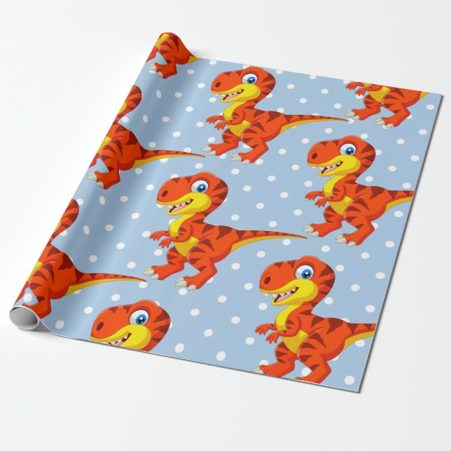 Dinosaur Cool T Rex Boy Geschenkpapier (Ungerollt)