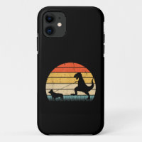 Dinosaur Corgi Hunderasse Silhouette Vintage
