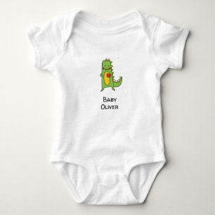 dinosaur customised baby boy baby grow baby strampler