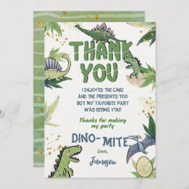 Dinosaur Danke, Card Einladung