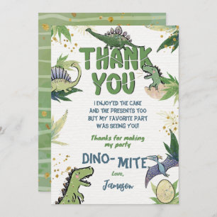 Dinosaur Danke, Card Einladung