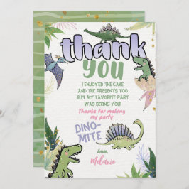 Dinosaur Danke, Card Einladung