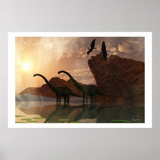 DINOSAUR DAWN PRINT POSTER (Vorne)