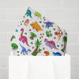 Dinosaur-Decoupage-Papier, Dino-Geburtstags-Tissue Seidenpapier