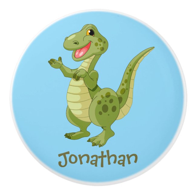 Dinosaur Design Keramik Pull Keramikknauf (Vorderseite)