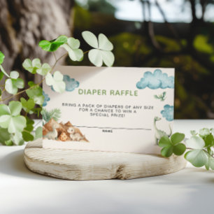 Dinosaur Diaper Raffle Baby Dusche Begleitkarte