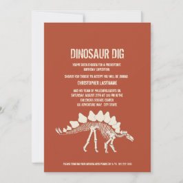 Dinosaur Dig Birthday Einladung